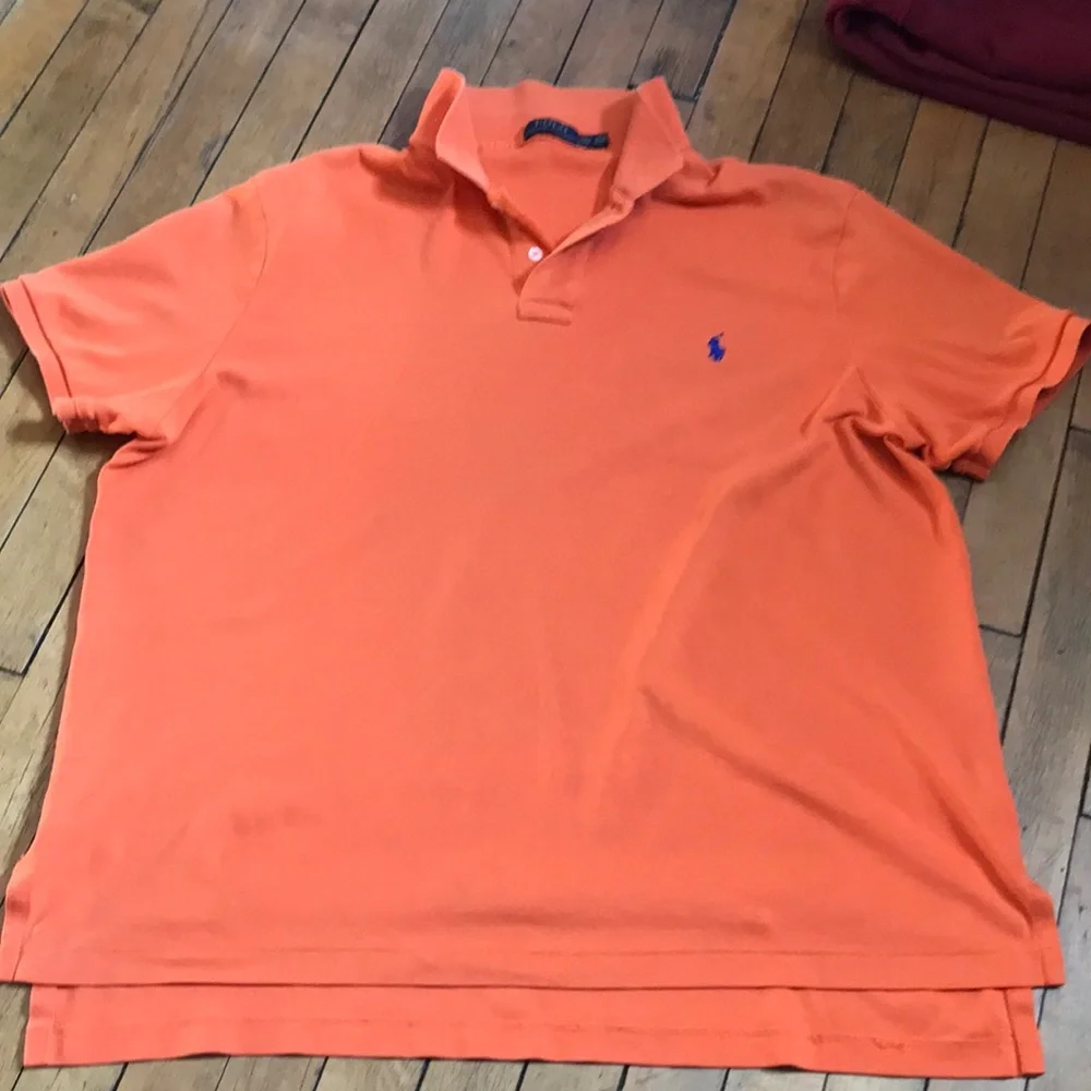Ralph Lauren Men's Bright Orange Polo‎ Shirt